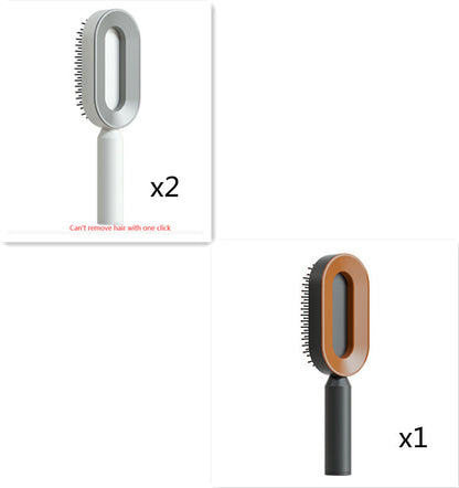 Self-Cleaning Hair Brush for Women - Anti-Static Scalp Massage Comb
