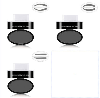 Eyebrow Stamp & Stencil Kit – Waterproof Brow Powder with 10 Reusable Stencils for Effortless, Natural-Looking Brows