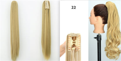 "Fashion Ponytail Claw Clip - Long Straight Fluffy Hair