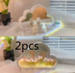DIY Tulip Mirror Night Lamp – Handmade LED Cloud Flower Light Kit