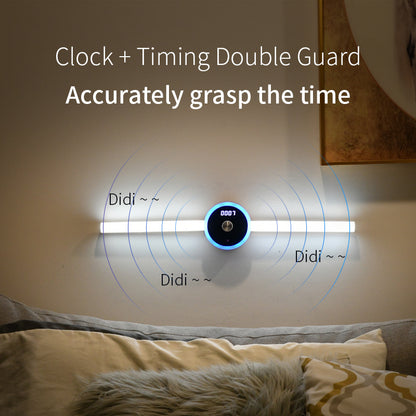 Smart Cabinet Light Clock – Motion Sensor LED Wardrobe Light with Timer & Removable Design