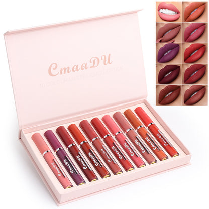 Women's Non-Stick Cup Waterproof Matte Lipstick - Long-Lasting & Smudge-Proof