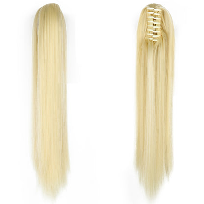"Fashion Ponytail Claw Clip - Long Straight Fluffy Hair