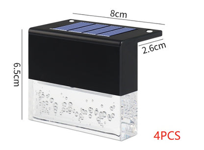 Waterproof RGB LED Solar Step & Fence Light – IP65 Outdoor Decorative Lighting with Dual Modes