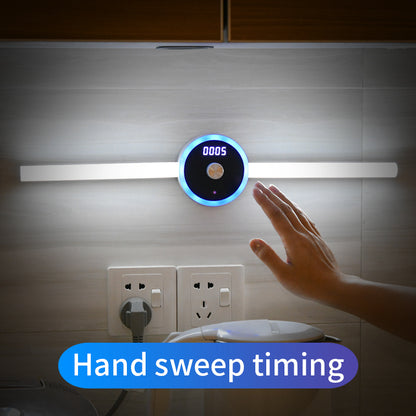 Smart Cabinet Light Clock – Motion Sensor LED Wardrobe Light with Timer & Removable Design