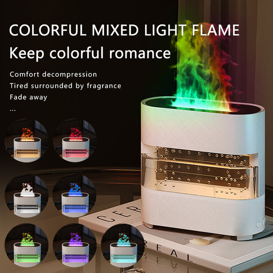 Rain Cloud Fire Humidifier – 2024 Water Drip Aroma Diffuser with Simulated Flame Effect