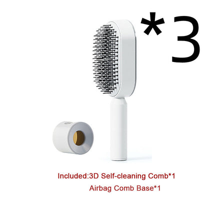 Self-Cleaning Hair Brush for Women - Anti-Static Scalp Massage Comb