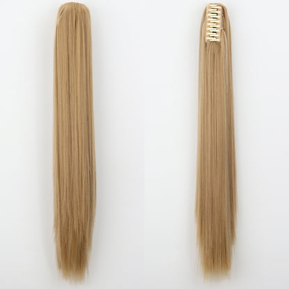 "Fashion Ponytail Claw Clip - Long Straight Fluffy Hair