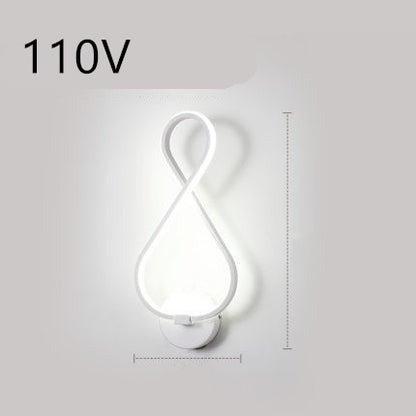 Nordic Minimalist LED Wall Lamp – Modern Iron Bedside Light Fixture for Bedroom & Living Room