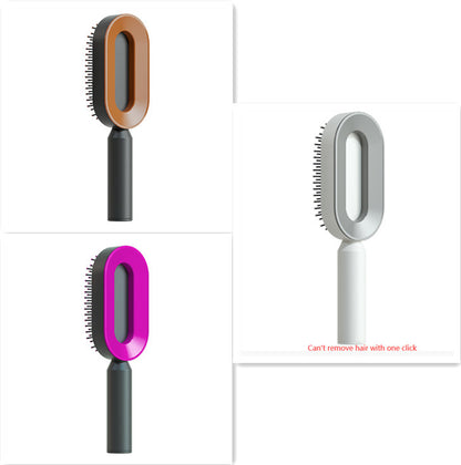 Self-Cleaning Hair Brush for Women - Anti-Static Scalp Massage Comb