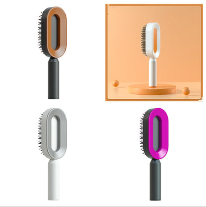 Self-Cleaning Hair Brush for Women - Anti-Static Scalp Massage Comb