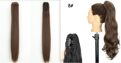 "Fashion Ponytail Claw Clip - Long Straight Fluffy Hair