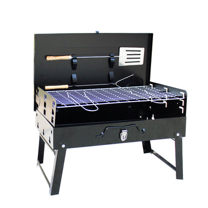 Portable Charcoal Grill Folding Box Grill – Compact Outdoor BBQ Grill
