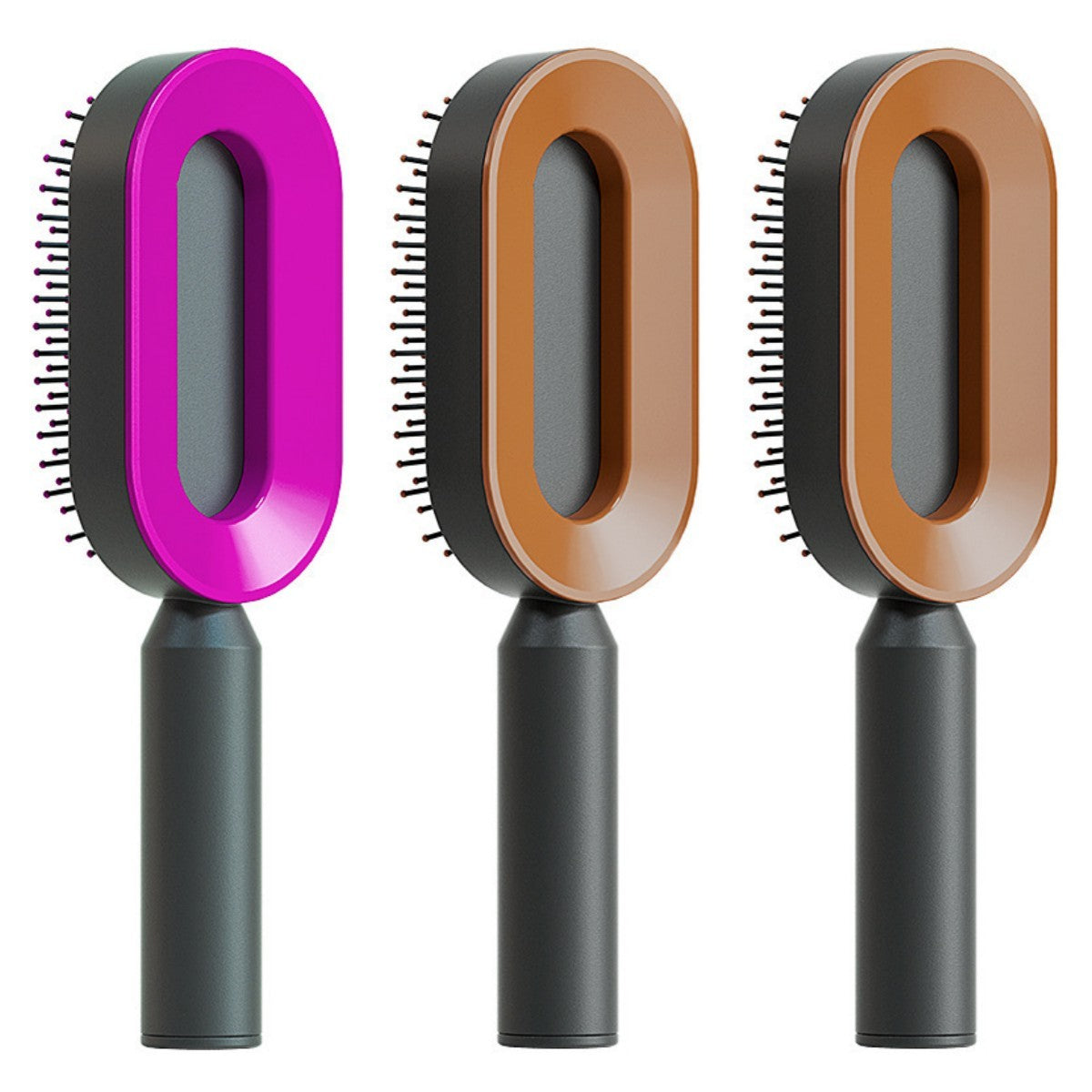 Self-Cleaning Hair Brush for Women - Anti-Static Scalp Massage Comb