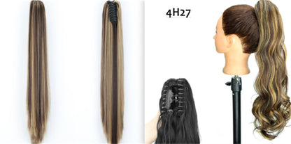 "Fashion Ponytail Claw Clip - Long Straight Fluffy Hair