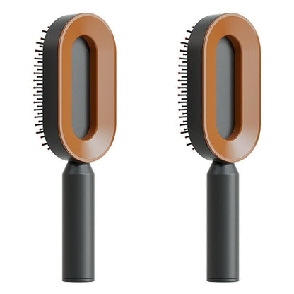 Self-Cleaning Hair Brush for Women - Anti-Static Scalp Massage Comb