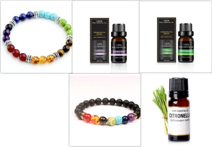 Organic Essential Oils Gift Set - Therapeutic Grade Aromatherapy Oils