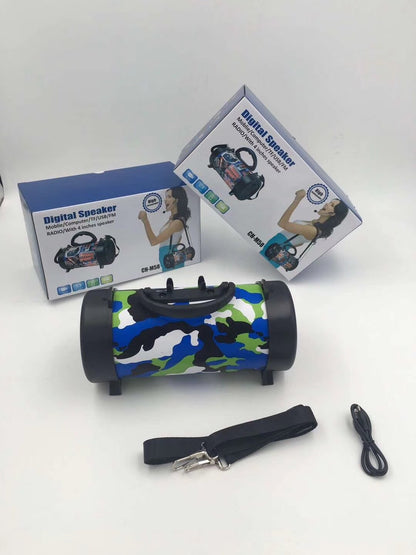 Outdoor Wireless Bluetooth Speaker with Portable Strap & Built-in Microphone