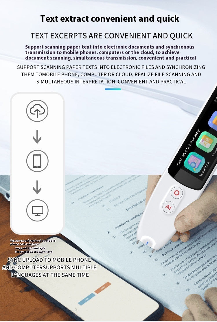 Smart Scan Translation Pen – Read, Translate & Learn Instantly!