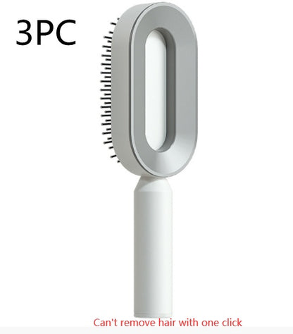 Self-Cleaning Hair Brush for Women - Anti-Static Scalp Massage Comb