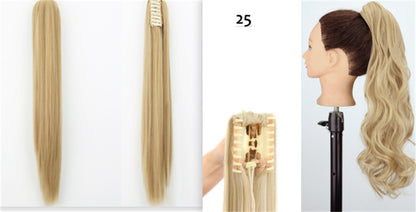 "Fashion Ponytail Claw Clip - Long Straight Fluffy Hair