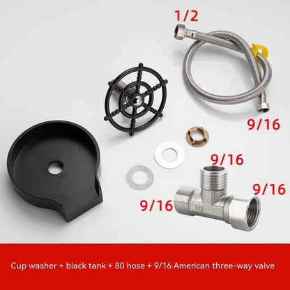 High-Pressure Automatic Cup Washer for Sink – Bar & Kitchen Glass Rinser Tool