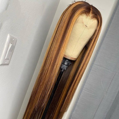 Piano Color Real Hair T-Shaped Headgear - Natural & Stylish