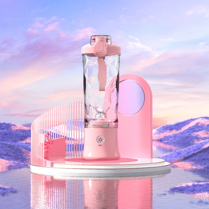 Portable 6-Blade Mini Blender – USB Rechargeable Personal Juicer for Smoothies & Shakes