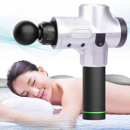 Fascia Gun Deep Tissue Massage Gun – 6 Speeds, 4 Heads, LCD Touchscreen