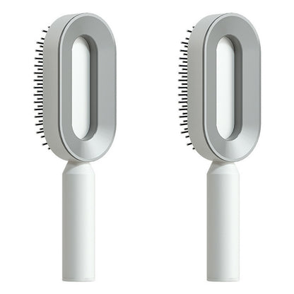Self-Cleaning Hair Brush for Women - Anti-Static Scalp Massage Comb