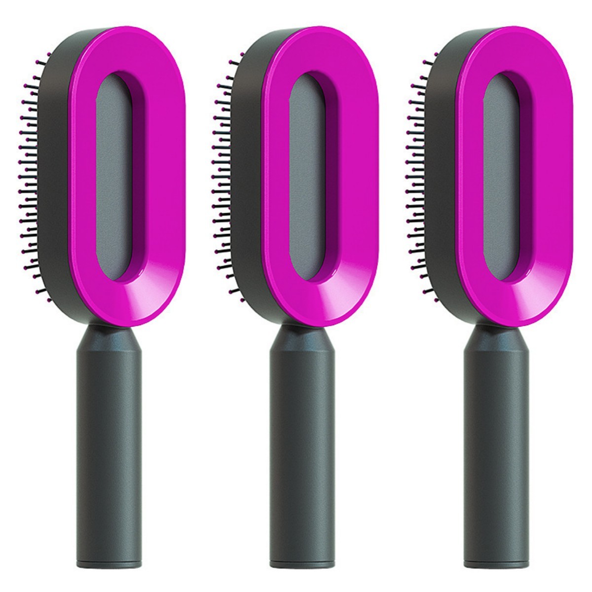 Self-Cleaning Hair Brush for Women - Anti-Static Scalp Massage Comb