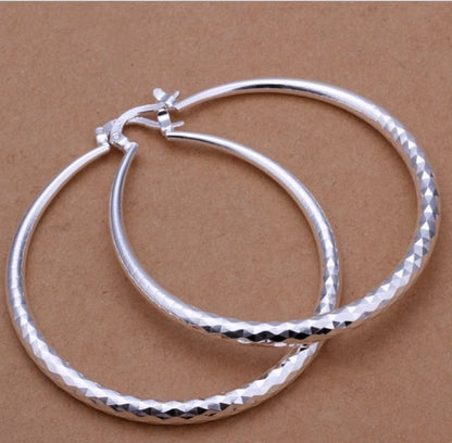 925 Silver Large Hoop Earrings – Bold Statement Jewelry for Women