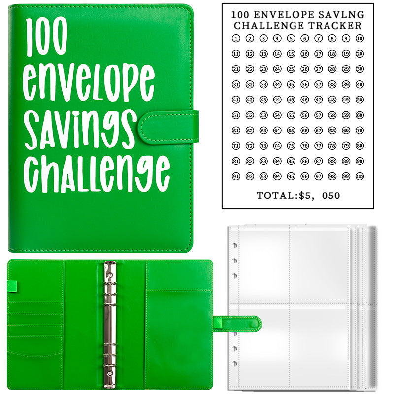 Cash Envelope Challenge Binder – Budget Tracker Organizer for Couples & Saving Goals