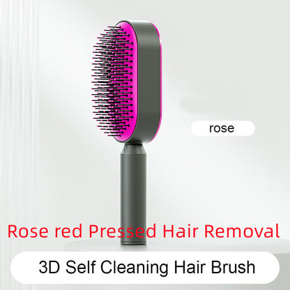 Self-Cleaning Hair Brush for Women - Anti-Static Scalp Massage Comb