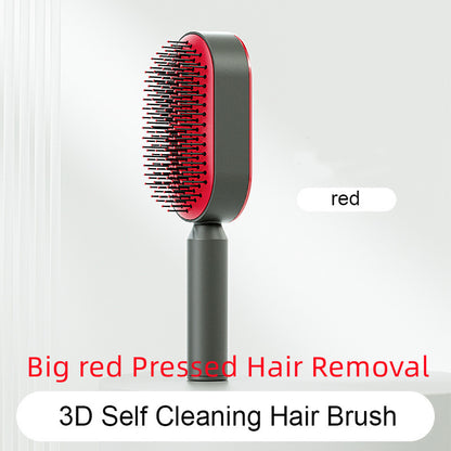 Self-Cleaning Hair Brush for Women - Anti-Static Scalp Massage Comb