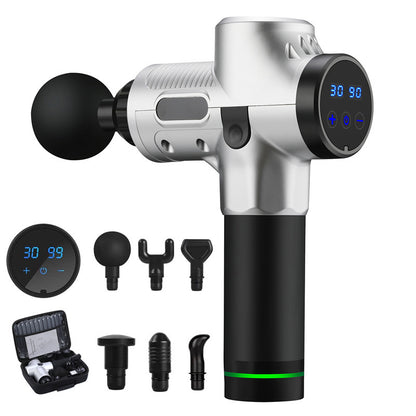 Fascia Gun Deep Tissue Massage Gun – 6 Speeds, 4 Heads, LCD Touchscreen