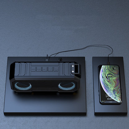 Waterproof Colorful Luminous Outdoor Wireless Speaker with Dual Speakers & Power Bank