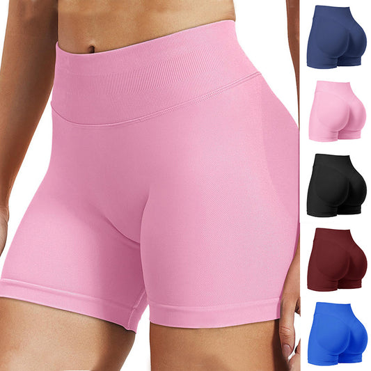 High Waist Seamless Yoga Shorts – Butt-Lifting, Quick-Dry Fitness Shorts for Women