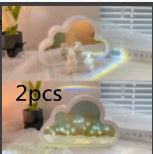 DIY Tulip Mirror Night Lamp – Handmade LED Cloud Flower Light Kit