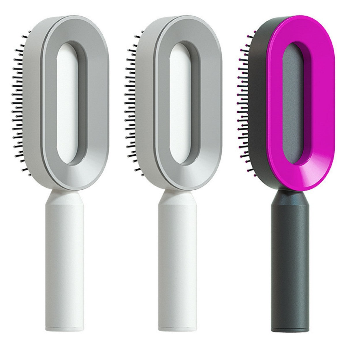 Self-Cleaning Hair Brush for Women - Anti-Static Scalp Massage Comb