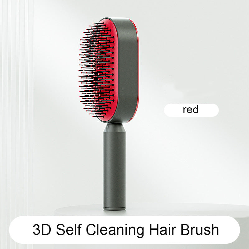 Self-Cleaning Hair Brush for Women - Anti-Static Scalp Massage Comb