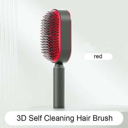 Self-Cleaning Hair Brush for Women - Anti-Static Scalp Massage Comb