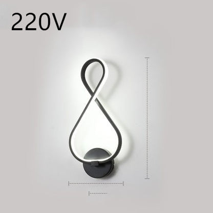 Nordic Minimalist LED Wall Lamp – Modern Iron Bedside Light Fixture for Bedroom & Living Room