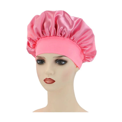 Shower Cap Hairdressing Hair Care Hat High Elasticity Monthly Shower Cap Female Nursing Satin Sleeping Cap