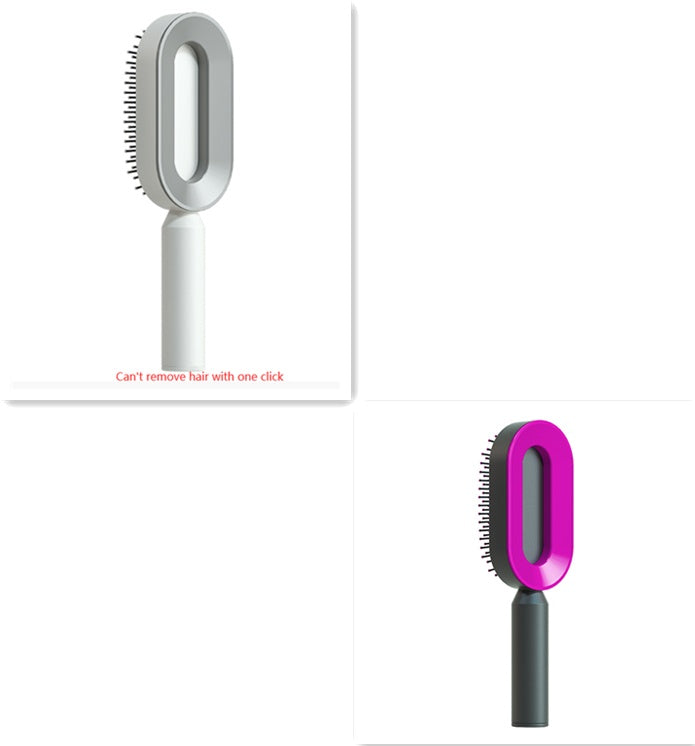 Self-Cleaning Hair Brush for Women - Anti-Static Scalp Massage Comb