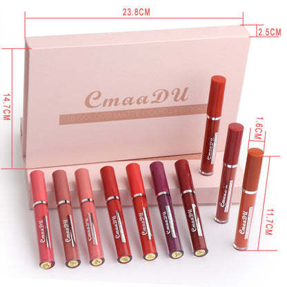 Women's Non-Stick Cup Waterproof Matte Lipstick - Long-Lasting & Smudge-Proof