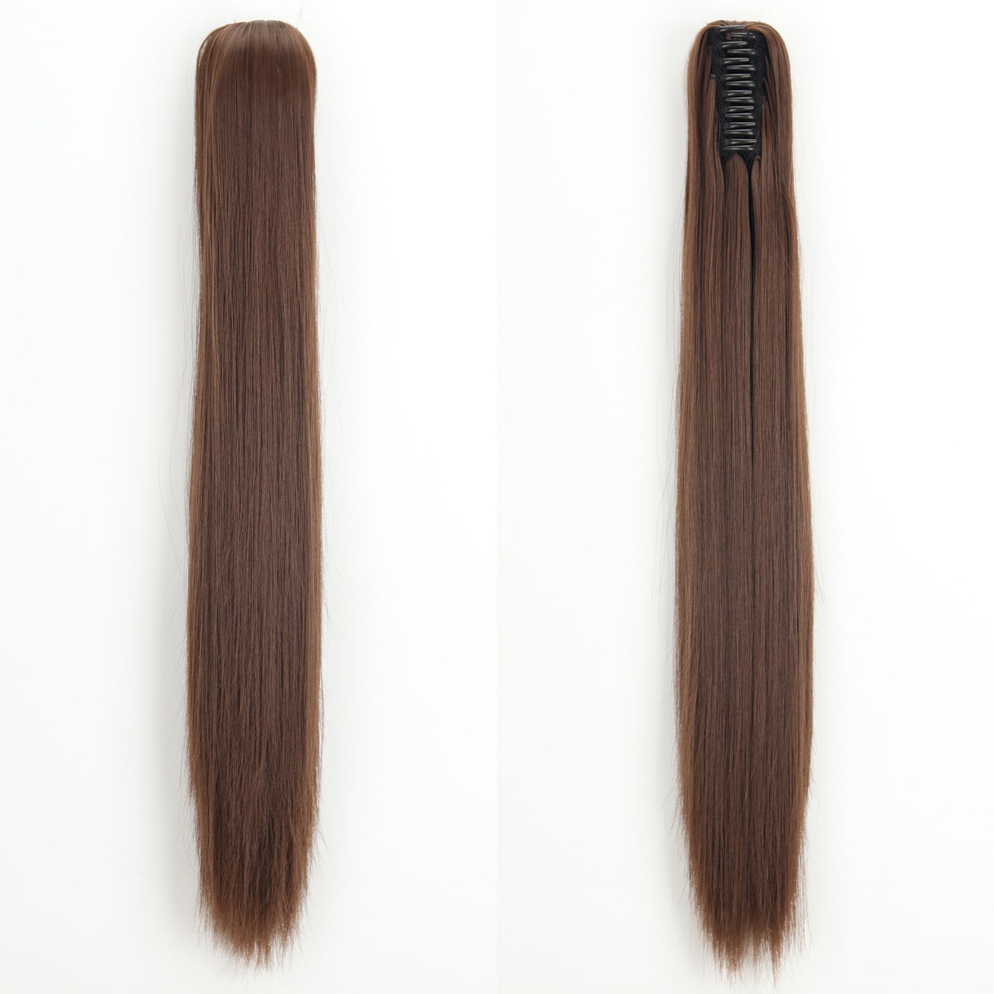"Fashion Ponytail Claw Clip - Long Straight Fluffy Hair