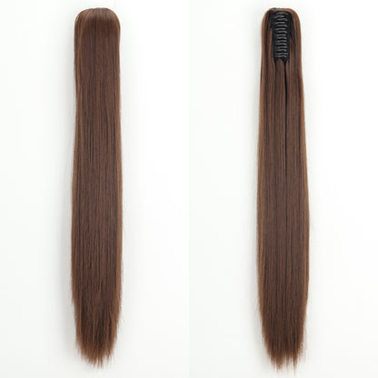 "Fashion Ponytail Claw Clip - Long Straight Fluffy Hair