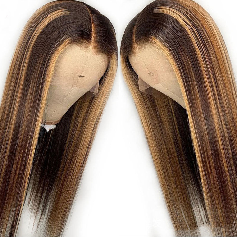 Piano Color Real Hair T-Shaped Headgear - Natural & Stylish