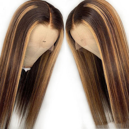 Piano Color Real Hair T-Shaped Headgear - Natural & Stylish